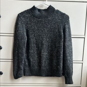 black/grey knit sweater